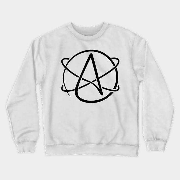 Atheist Symbol Crewneck Sweatshirt by TeeNoir